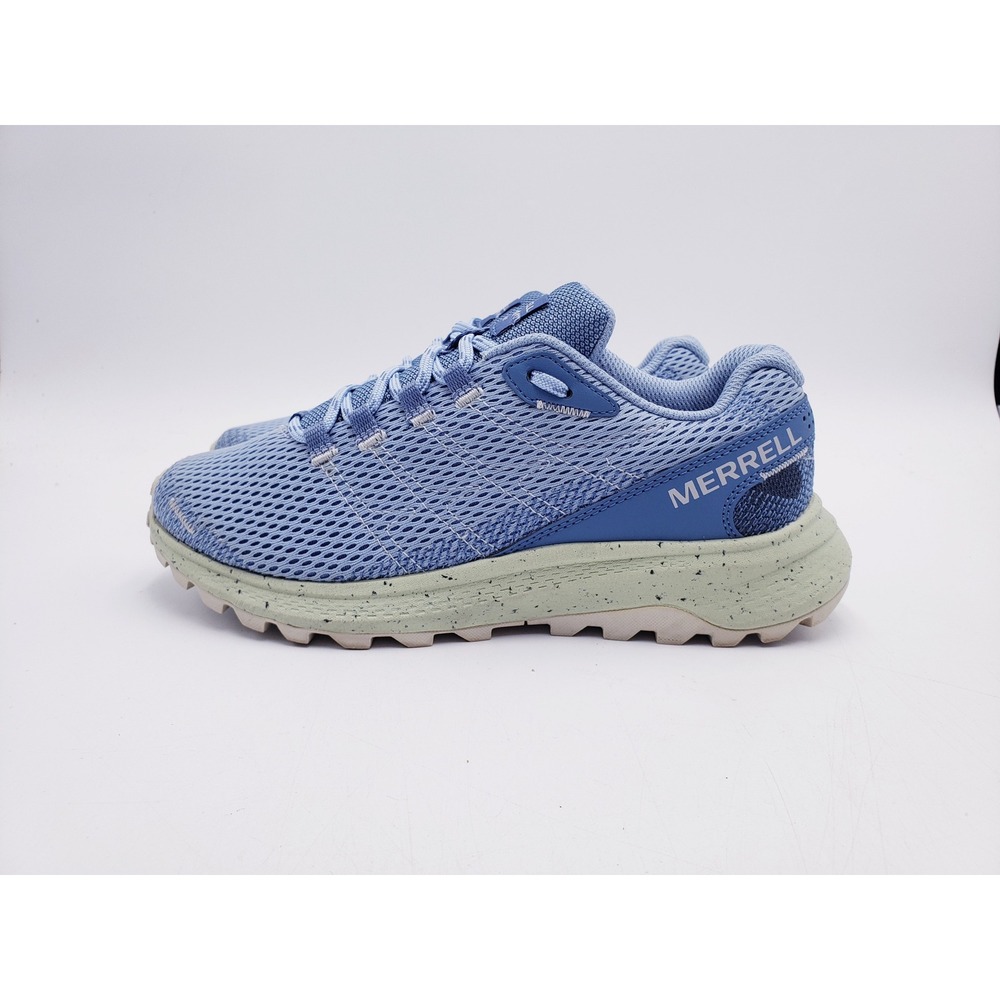 Merrell Fly Strike Trail Running Shoes Blue Mesh Speckled Sole Womens Size 7 - Picture 4 of 10